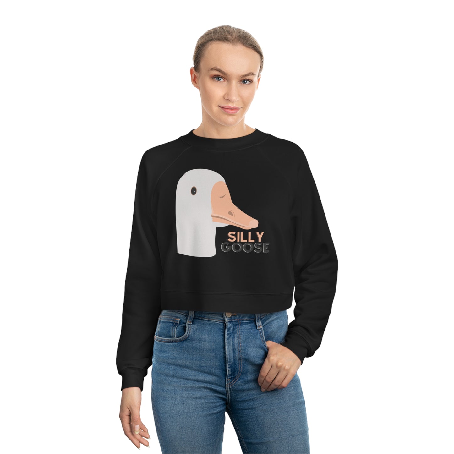 Silly Goose Cropped Fleece Pullover