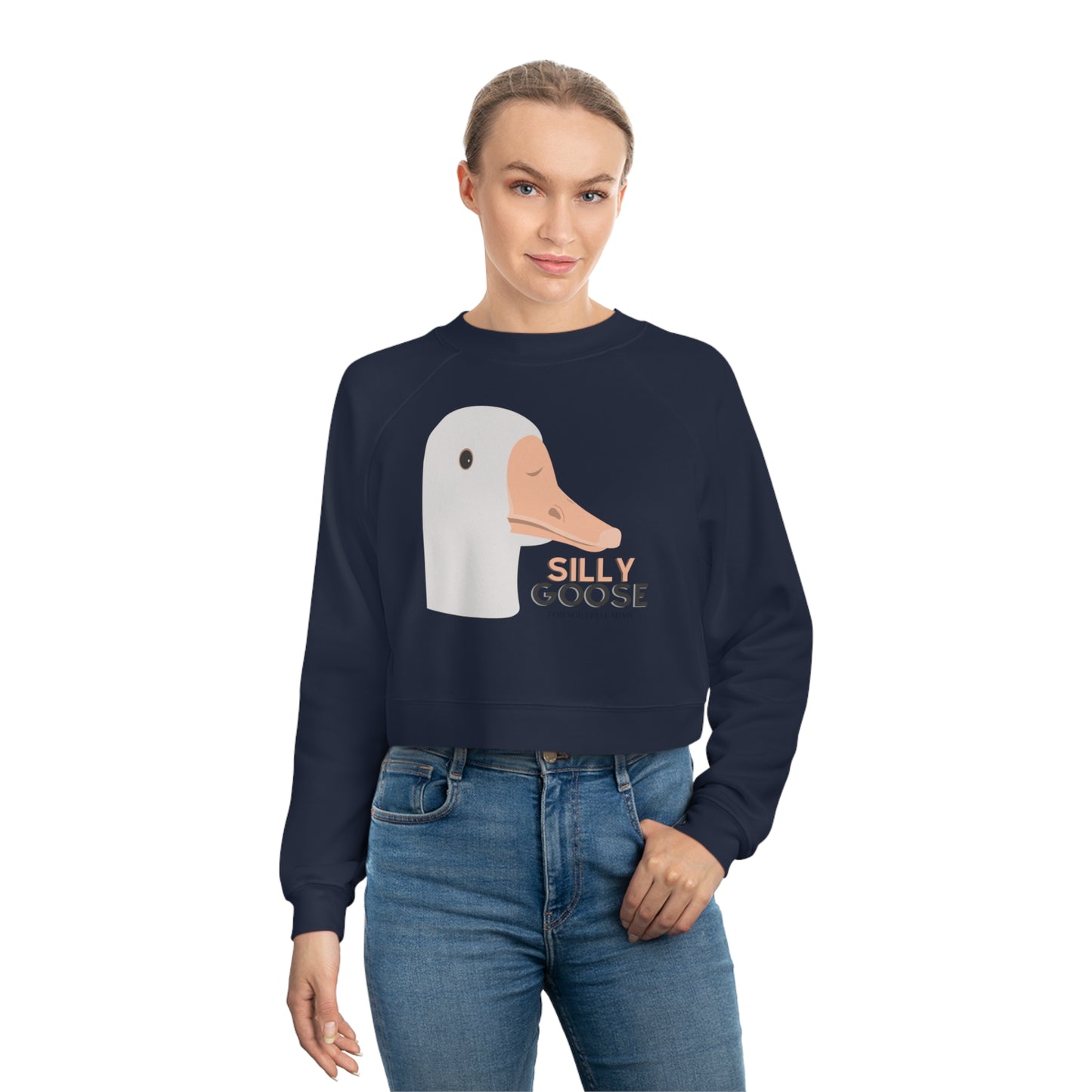 Silly Goose Cropped Fleece Pullover